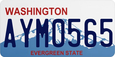 WA license plate AYM0565
