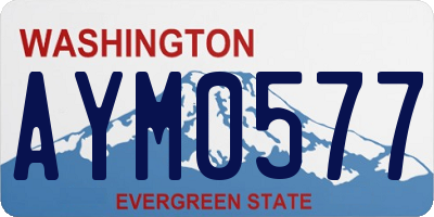 WA license plate AYM0577