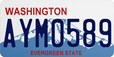 WA license plate AYM0589