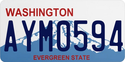 WA license plate AYM0594