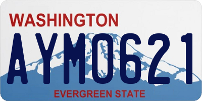 WA license plate AYM0621