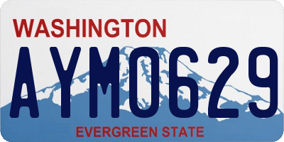 WA license plate AYM0629