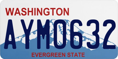 WA license plate AYM0632