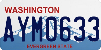 WA license plate AYM0633