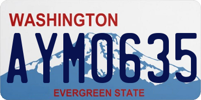 WA license plate AYM0635