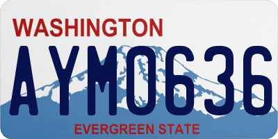 WA license plate AYM0636