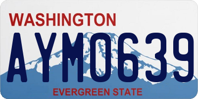 WA license plate AYM0639