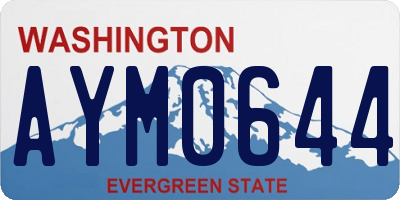 WA license plate AYM0644