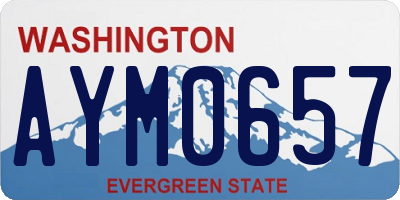 WA license plate AYM0657