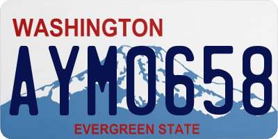 WA license plate AYM0658