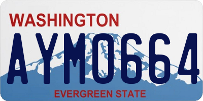 WA license plate AYM0664