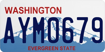 WA license plate AYM0679