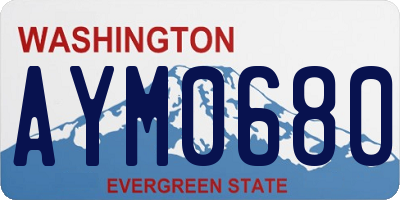 WA license plate AYM0680
