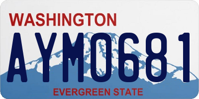 WA license plate AYM0681