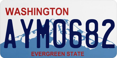 WA license plate AYM0682