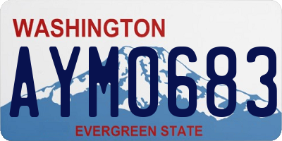 WA license plate AYM0683