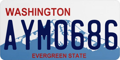 WA license plate AYM0686