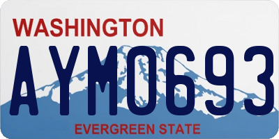 WA license plate AYM0693
