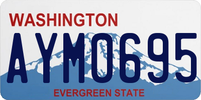 WA license plate AYM0695