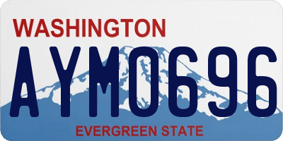WA license plate AYM0696