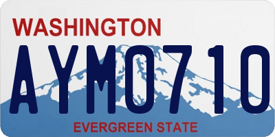 WA license plate AYM0710