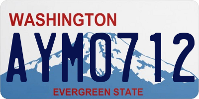 WA license plate AYM0712
