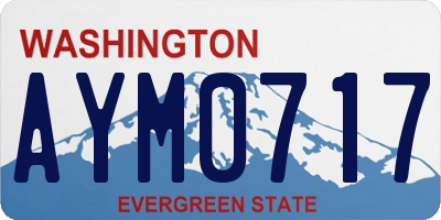 WA license plate AYM0717