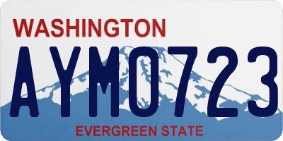 WA license plate AYM0723