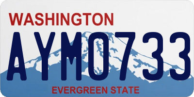 WA license plate AYM0733