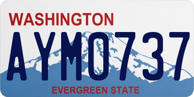 WA license plate AYM0737