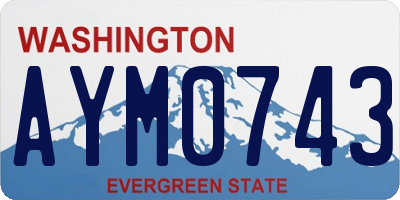 WA license plate AYM0743