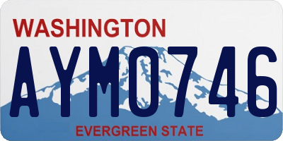 WA license plate AYM0746
