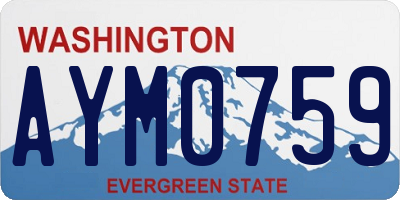 WA license plate AYM0759