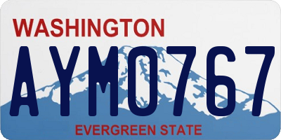 WA license plate AYM0767