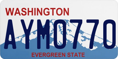 WA license plate AYM0770