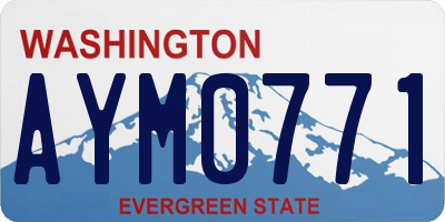 WA license plate AYM0771