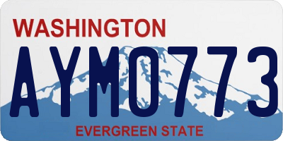 WA license plate AYM0773