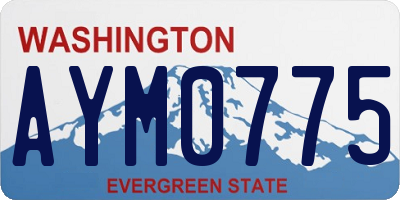 WA license plate AYM0775