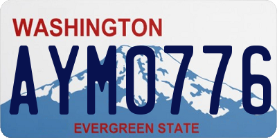 WA license plate AYM0776