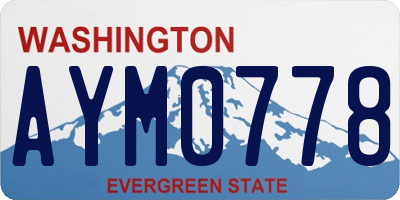 WA license plate AYM0778