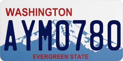 WA license plate AYM0780