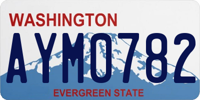 WA license plate AYM0782