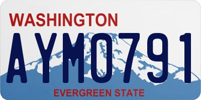 WA license plate AYM0791