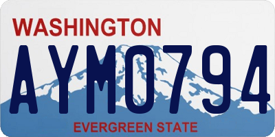 WA license plate AYM0794