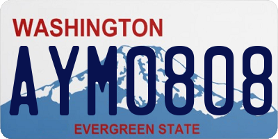 WA license plate AYM0808