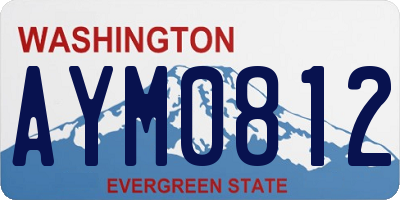 WA license plate AYM0812