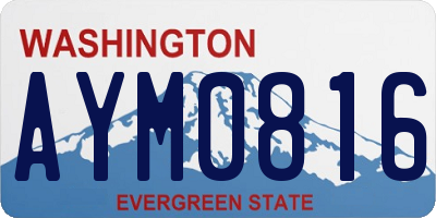 WA license plate AYM0816