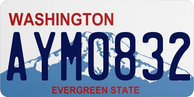 WA license plate AYM0832