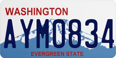 WA license plate AYM0834