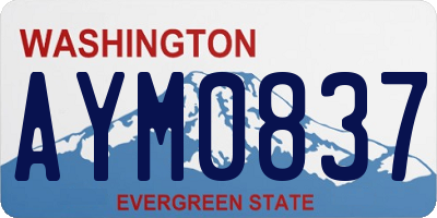WA license plate AYM0837